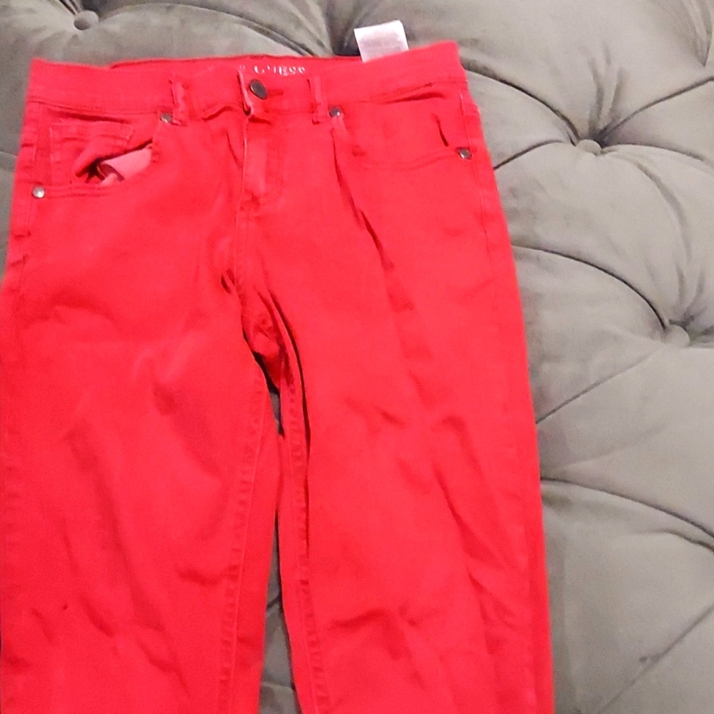 Boys size 14 red guess skinny jeans